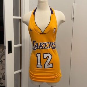 Adidas Gold Lakers Halter Dress